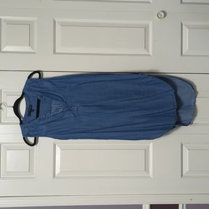 Denim style high low dress